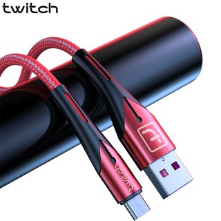 Twitch 3A สาย Micro USB ทนทาน ไนลอนถัก ไฟเบอร์ ชาร์จเร็ว ซิงค์ Android โทรศัพท์มือถือ สายเคเบิล M icro USB แคมป์ โทรศัพท์มือถือ สายชาร์จ