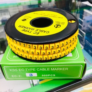 Type Cable Marker EC2 เบอร์3 (500pcs) อย่างหนา