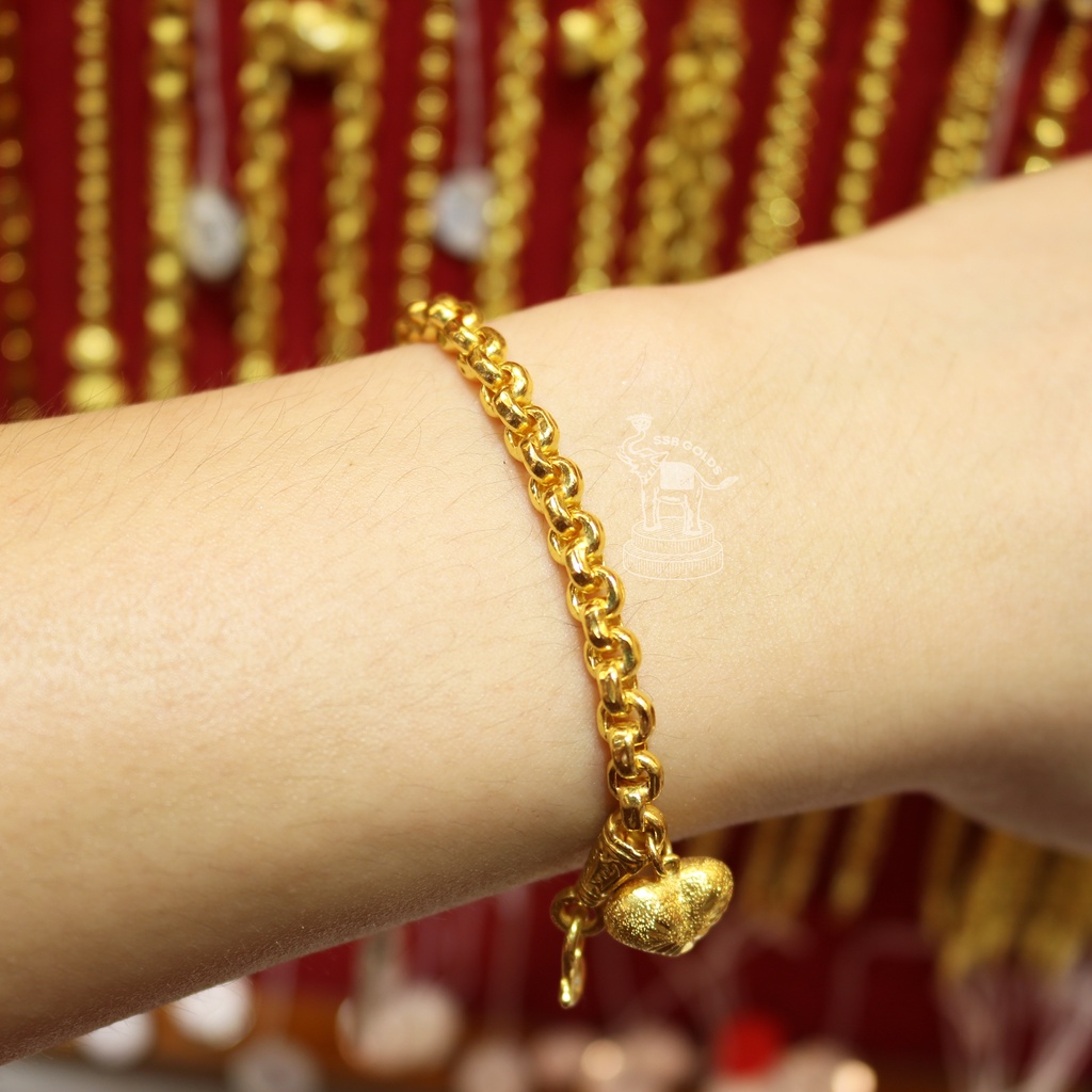 ข้อมือ 1 บาท รวมลายคลาสสิค ทองคำแท้ 96.5% ขายและจำนำได้ มีใบรับประกันทอง เลือกลายและความยาวได้ [ผ่อน0%ผ่านบัตรเครดิต]