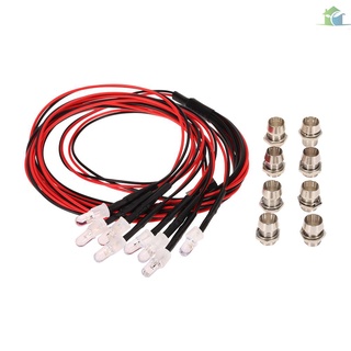 NEW 8 LED Light Kit 2 White 2 Red 4 Yellow for 1/10 1/8 Traxxas HSP Redcat RC4WD Tamiya Axial SCX10 D90 HPI RC Car