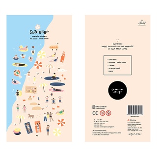 สติกเกอร์ ลาย Sonia Sunshine Beach สไตล์เกาหลี สําหรับตกแต่งสมุดไดอารี่ เครื่องเขียน Diy
