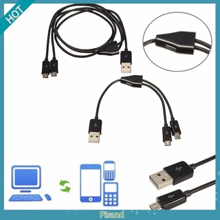 สายเคเบิ้ลUsb 2 . 0 Micro Usb 2 . 0 ชาย 1-2 Y Splitter