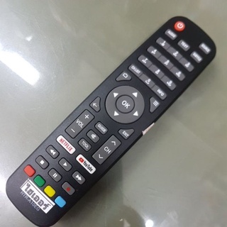 รีโมทสำหรับทีวี Smart TV Haier รุ่น HTR-A10EG มีปุ่มเน็ตฟิกและ YouTube
