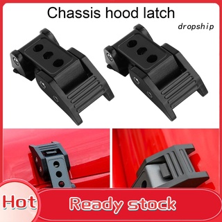 [ TERLARIS]1Pair Hood Latches Aluminium Alloy Hood Catch Buckle Kit for Jeep Wrangler JK JL 07-21