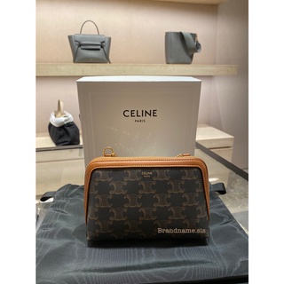 Celine Clutch With Chain / Tan Color