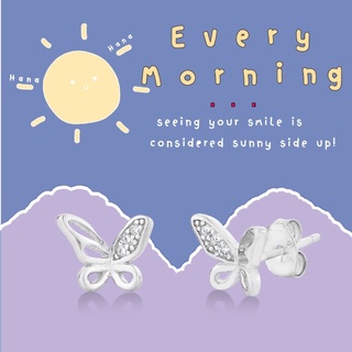 Earring Butterfly ต่างหูผีเสื้อ สัญลักษณ์ ความอ่อนโยน | Silver92.5