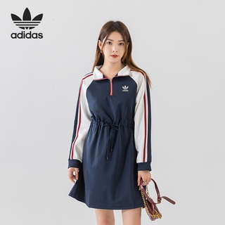 Adidas Clover ของแท้ 100% ชุดเดรสยาวลําลอง มีซิป สําหรับผู้หญิง