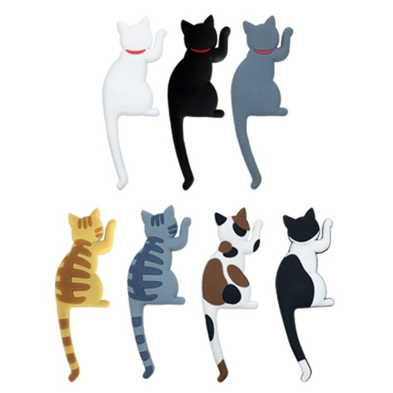 แม่เหล็กติดตู้เย็นอเนกประสงค์ลายแมวน่ารัก / แม่เหล็กตู้เย็นพร้อมตะขอแขวน / แม่เหล็กติดตู้เย็นสร้างสรรค์สำหรับตกแต่งบ้าน - รูปที่ 5