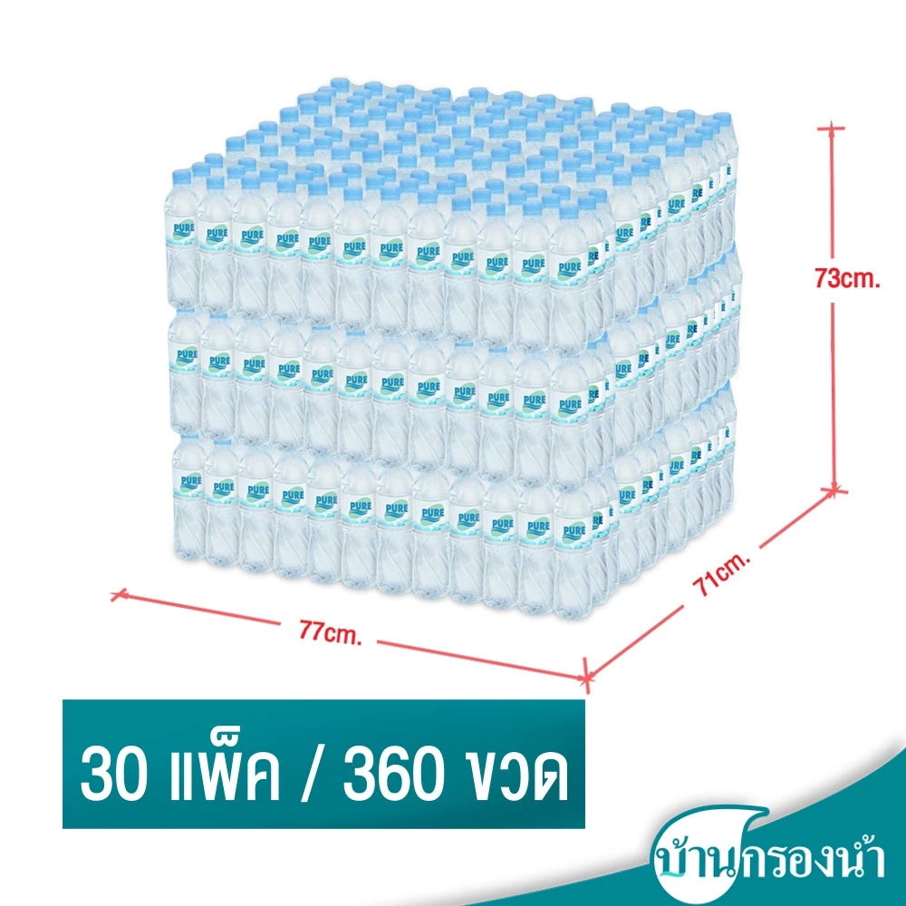[ส่งฟรีกรุงเทพและปริมณฑล] Pure น้ำดื่ม เพียว ขนาด 600 ml. 1 แพ็ค 12 ขวด thumbnail 6