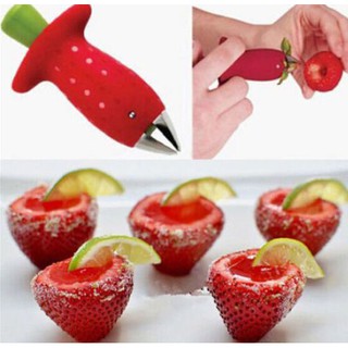 เครืองปลอกสตอเบอร์รี่ มะเขือเทศ ที่ปอกเปลือก คว้าน strawberry Corer Slicer