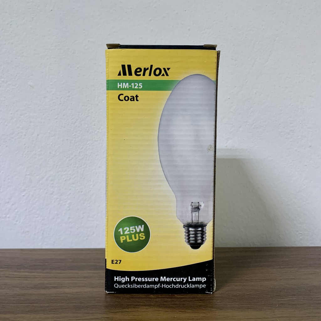 Merlox หลอดแสงจันทร์ ชนิดผ่านบัลลาสต์ 125w ขั้วe27 หลอดไฟแสงจันทร์