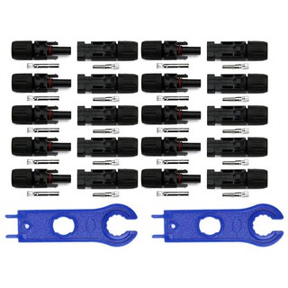 10 Sets MC4 Solar Panel Connector For PV Solar Panel Cable And 1 Pair Solar Panel MC4 Tool Key For T