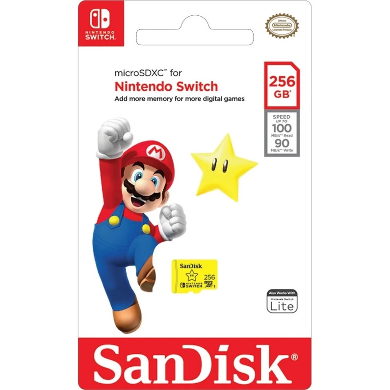 NSW SANDISK 256GB MICROSDXC CARD FOR NINTENDO SWITCH (เกม Nintendo