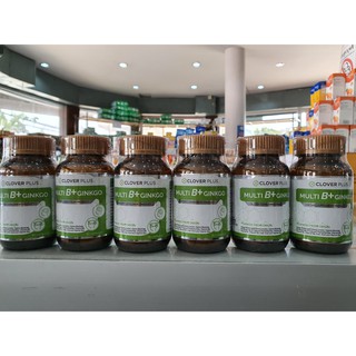 Clover Plus Multi B Plus Ginkgo มัลติบี พลัส จิงโกะ(30 แคปซูล) บำรุงสมองและระบบประสาท วิตามินบีรวมและสารสกัดจากใบแปะก๊วย