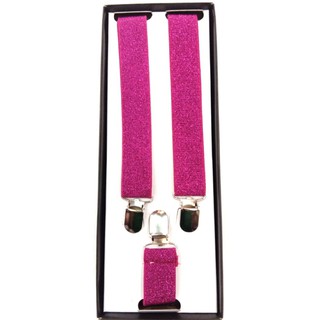สายเอี๊ยมผ้าวิ้งสีบานเย็นแฟชั่นเครื่องแต่งกายsuspenders