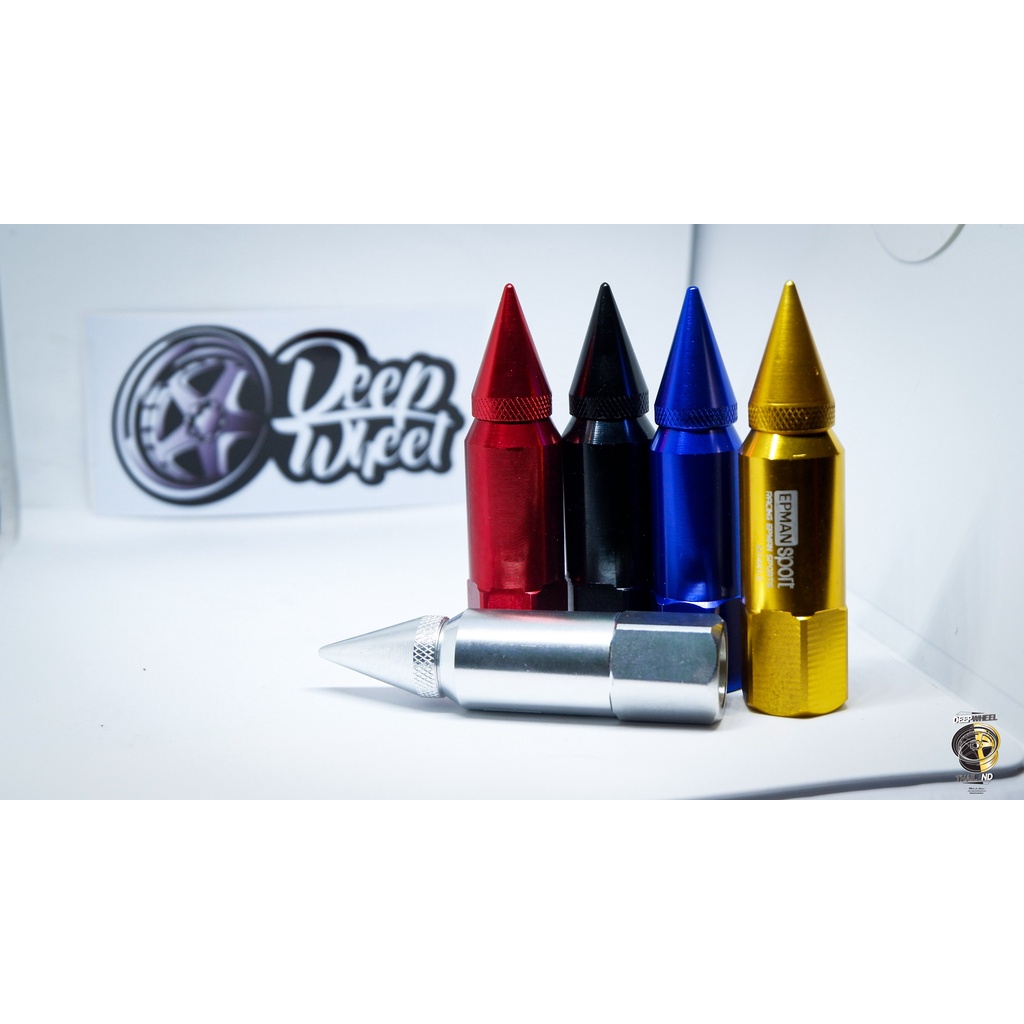 น๊อตล้อรถยนต์ น๊อตล้ออลูมิเนียม น็อตล้อ JDM [ หัวแหลมถอดได้ ]  60 MM. / M14x P1.5