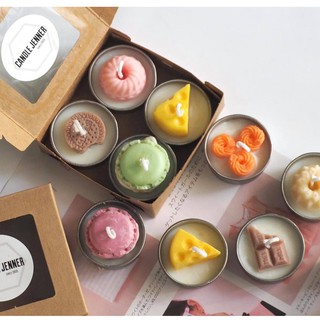 เทียนหอมไขถั่วเหลือง snack box 4 ชิ้น 4 กลิ่นยอดนิยม