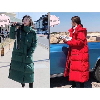 🌻พร้อมส่งจากไทย🌻 Long Padding Coat มีฮู้ด ฮู้ดถอดได้ ซับในบุเสริมใยสังเคราะห์หนาเพิ่มความอบอุ่น ใส่ได้ถึงติดลบ