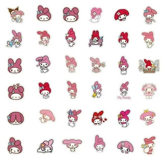 ✨พร้อมส่ง✨SANRIO My Melody sticker มาย เมโลดี้ สติกเกอร์กันน้ำรูปแบบที่แตกต่างกัน 50-100ชิ้น