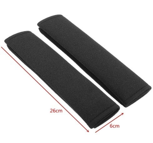 ปลอกหุ้มเข็มขัดนิรภัยผ้าฝ้ายสีด ํา 2 ชิ้นสําหรับ Recaro - รูปที่ 3