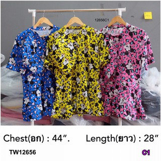 TW12656มินิเดรสลายการ์ตูน + หมวก Bucket รายละเอียดสินค้า Minidress มินิเดรสแขนสั้น ผ้าคอตตอนพิมพ์ลายการ์ตูนกราฟฟิก ชายแต