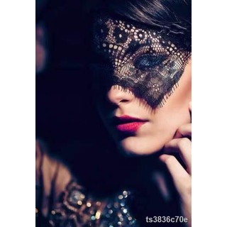 แพคเกจกระเป๋าเป้☄ความรู้สึกลึกลับและน่าสนใจ Black Lace Eye Veil