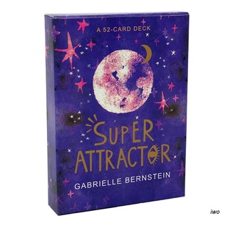 Iwo การ์ดเกมกระดานอ่านหนังสือลาย Super Attractor Tarot A 52-Card สําหรับครอบครัว