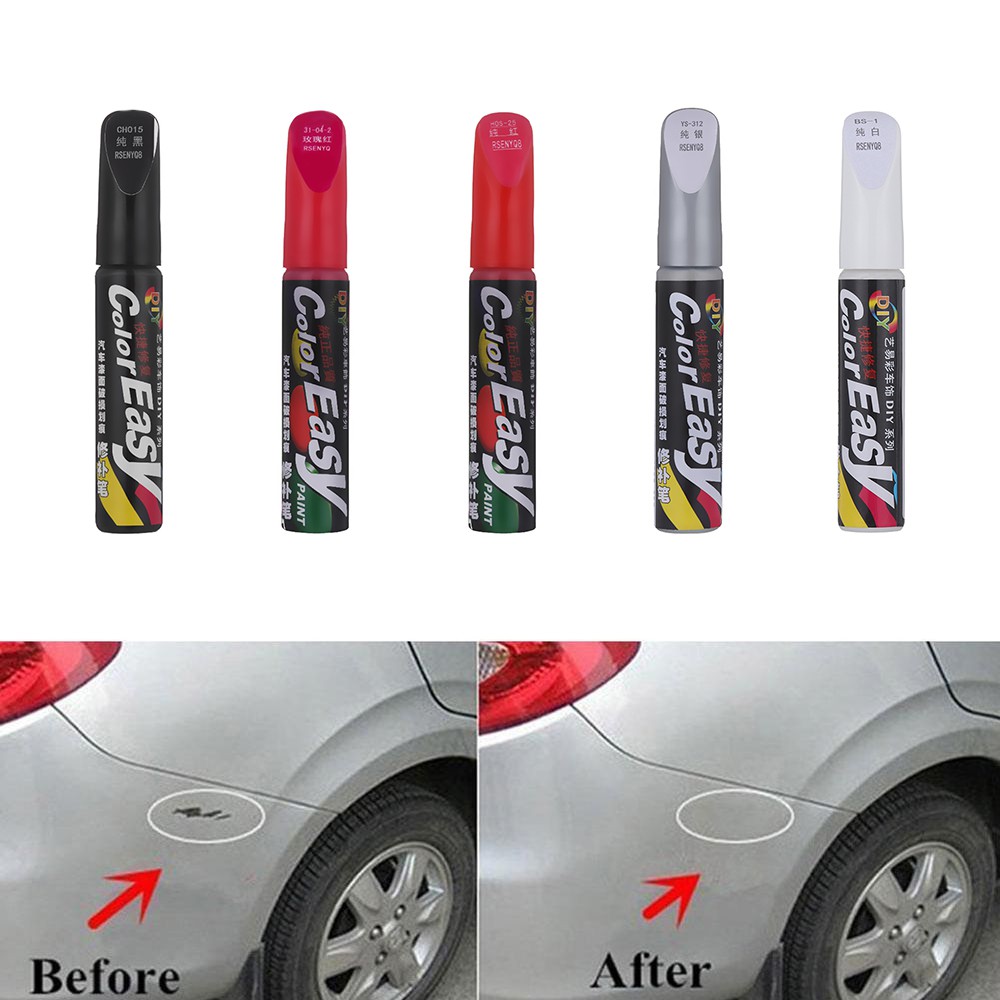 สีซ่อมแซมรอยขีดข่วนรถยนต์ บำรุงรักษารถยนต์ 4 สี
