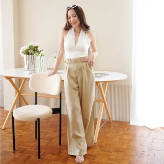 MM_Mojito pants/กางเกงขายาว/กางเกงผ้าซาติน/Matchmellow