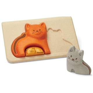 PlanToys 4637 Cat Puzzle จิ๊กซอว์แมว ของเล่นเสริมพัฒนาการ ของเล่นไม้  ของเล่นสำหรับเด็กอายุ 18 เดือนขึ้นไป