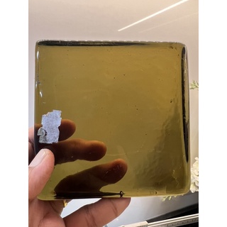 Rough glass light Olive Green 4x4 inch