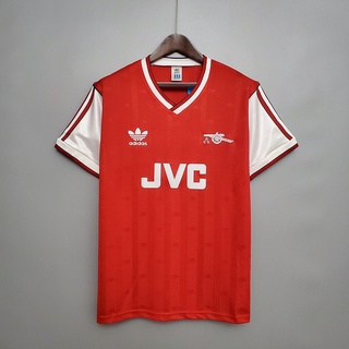 เสื้อกีฬาแขนสั้น ลายทีมชาติฟุตบอล Arsenal 88-89 ชุดเหย้า สไตล์เรโทร