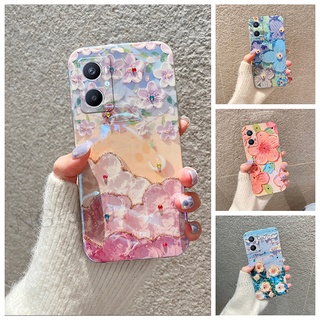 พร้อมส่ง ใหม่ เคสโทรศัพท์มือถือ ซิลิโคนนิ่ม ป้องกัน ลายภาพวาดสีน้ํามัน รูปดอกไม้ สําหรับ OPPO A96 4G