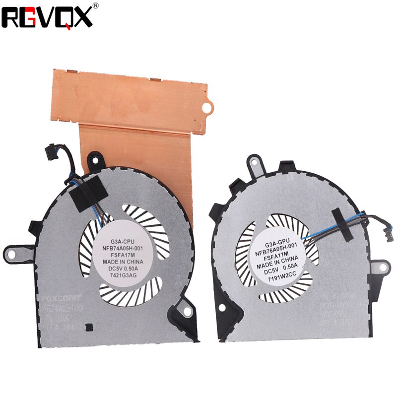 พัดลม CPU GPU ใหม่ HP OMEN 15-CE 17-AN COOLER FAN G3A-CPU G3A-GPU 929455-001 929456-001