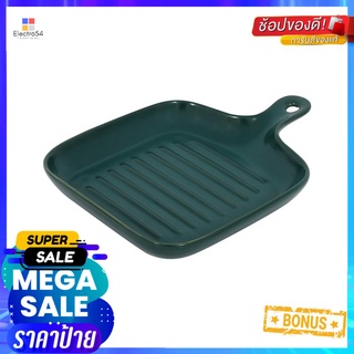 จาน PORCELAIN มีด้าม 9 นิ้ว KECH SOLID GREENPORCELAIN BAKING DISH TRAY WITH A HANDLE KECH 9IN SOLID GREEN