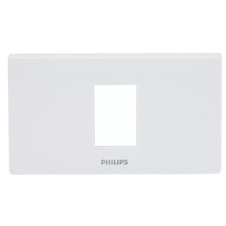 Lighttrio หน้ากาก 1 ช่อง PHILIPS LEAF สีขาว WALL PLATE หน้ากากปลั๊ก หน้ากากปลั๊กไฟ หน้ากากสวิทซ์ รุ่น LE913713697701