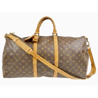 LOUIS VUITTON MONOGRAM KEEPALL 55 BANDOULIERE TRAVEL BAG