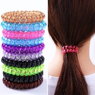(COD) ยางรัดผม แบบเกลียว ขนาดเล็ก ใหญ่ สไตล์เกาหลี ส่งแบบสุ่มสี
