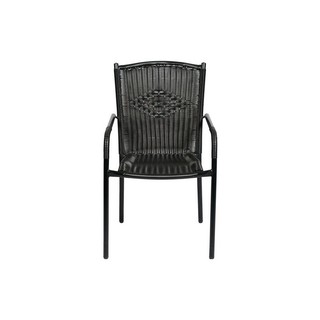 เก้าอี้หวายเทียม DARKEN BLACK | SPRING | BDSR-8053 CHAIR เก้าอี้สนาม เฟอร์นิเจอร์นอกบ้าน Outdoor Living End Year Sale