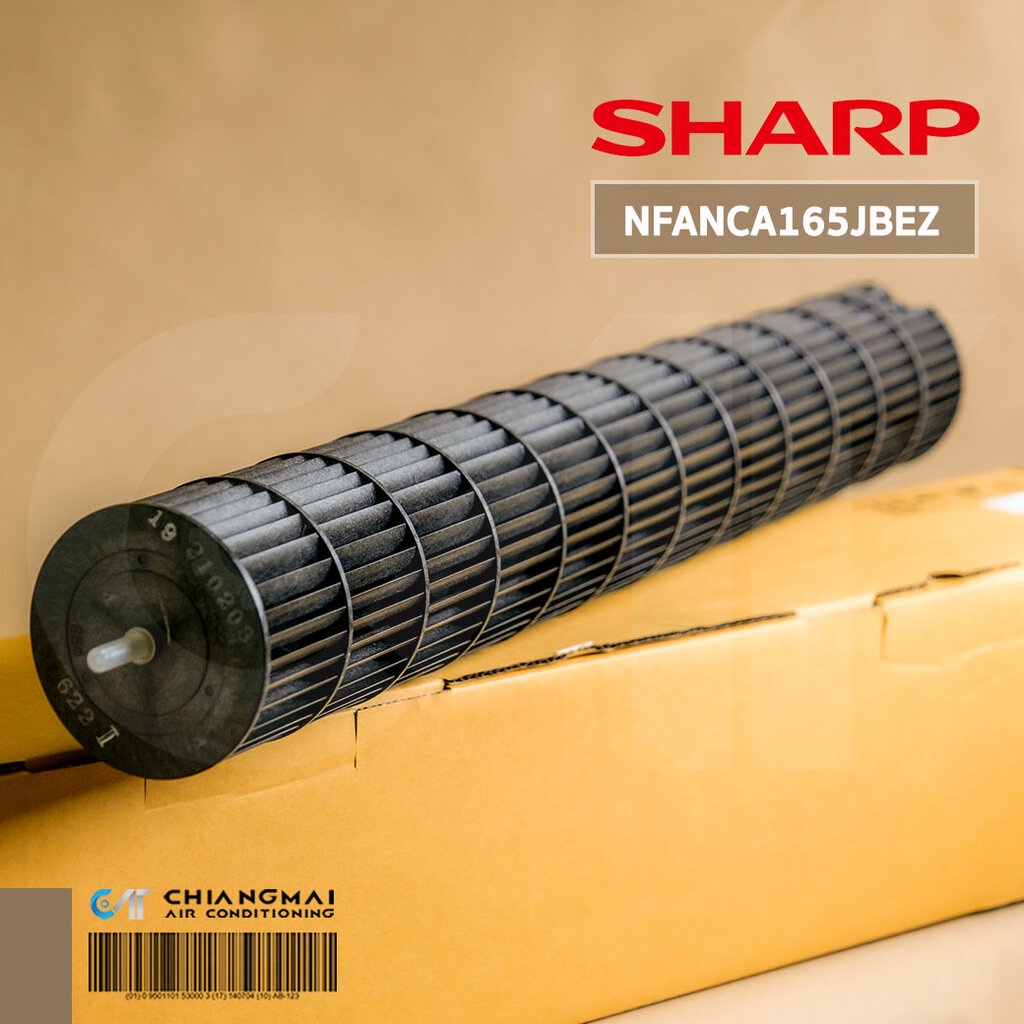 NFANCA165JBEZ ใบพัดลมแอร์ Sharp ใบพัดลมโพรงกระรอก โบเวอร์แอร์ ชาร์ป รุ่น AH-XP18WMB, AH-PF18, AH-PGX18
