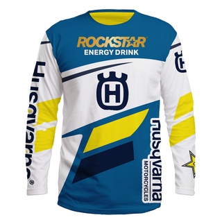 เสื้อกีฬาแข่งรถ Husqvarna Moto Jersey สุดเท่