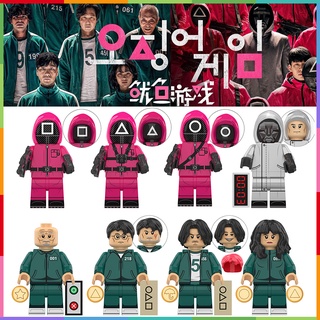 456 Seong Gi-hun Minifigures Squid Game Red Green Light Dalgona Game BOSS Pink Soldier มินิฟิกเกอร์ Cho Sang-woo