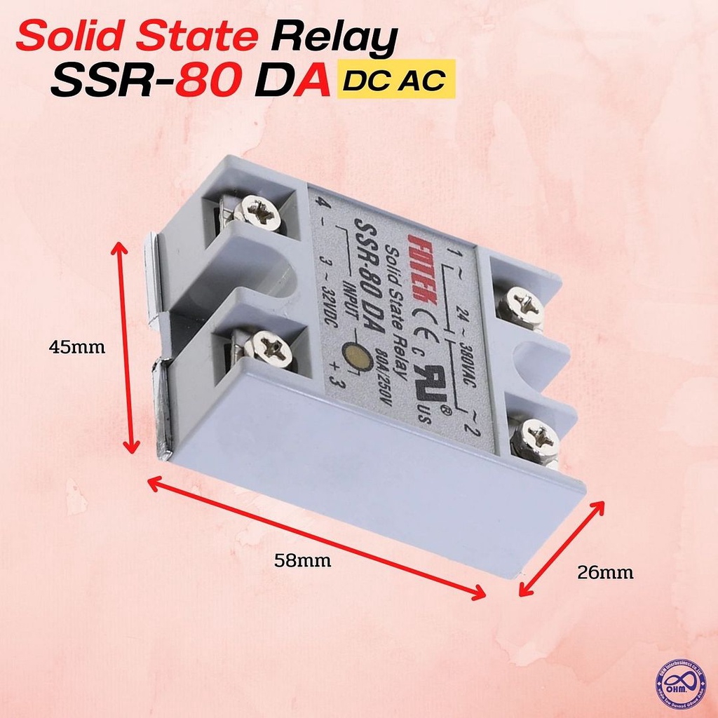 อุปกรณ์ระบบSOLAR CELL Solid State Relay SSR รุ่น 80DA