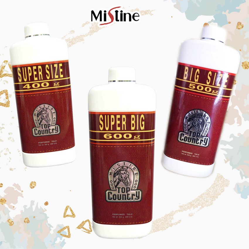 Mistine Top Country Perfumed Talc มิสทิน ท็อป คันทรี่ แป้งหอมโรยตัว แป้งทาตัว กลิ่นหอมสดชื่น มี 3 ขนาดให้เลือก 1 กระปุก