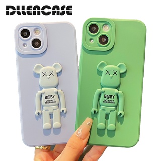 Dllencase เคสโทรศัพท์ ซิลิโคนนิ่ม กันกระแทก พร้อมที่ตั้งวาง สําหรับ For iPhone 14 13 Pro Max X XS XR 11 12 13 Pro Pro Max A295