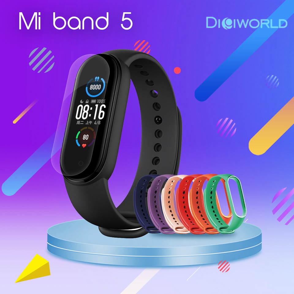 Global Version！ Xiaomi Mi Band 4/5 สายรัดข้อมือเพื่อสุขภาพ Smart Watch