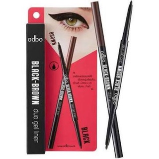 OD359 ODBO BLACK-BROWN DUO GEL LINERโอดีบีโอ อายไลเนอร์แบบออโต้ เจลไลน์เนอร์ สองสี