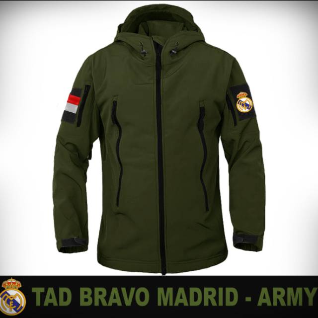 Bravo TAD TACTICAL JACKET MOTORCYCLE JACKET REAL MADRID ARMY WATERPROOF MOUNTAIN JACKET