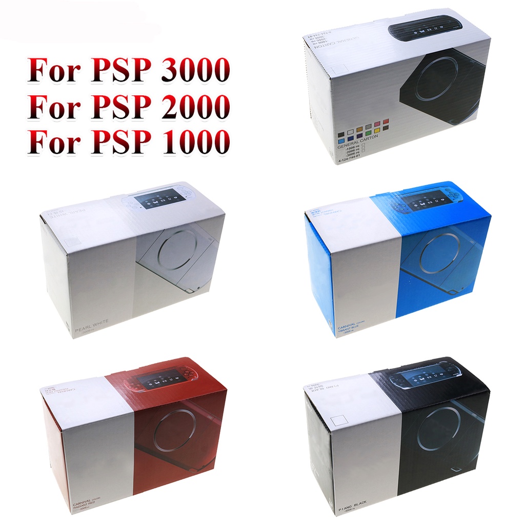 กล่องเปล่ากล่องด้านนอกเปลี่ยนกล่องบรรจุภัณฑ์ใหม่เข้ากันได้กับ เครื่องพีเอสพี 1000 2000 3000 เกมคอนโซล