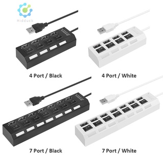 Hidduck✡ อะแดปเตอร์ฮับแยกขยาย USB 3.0 2.0 หลายช่อง USB 4 7 ช่อง